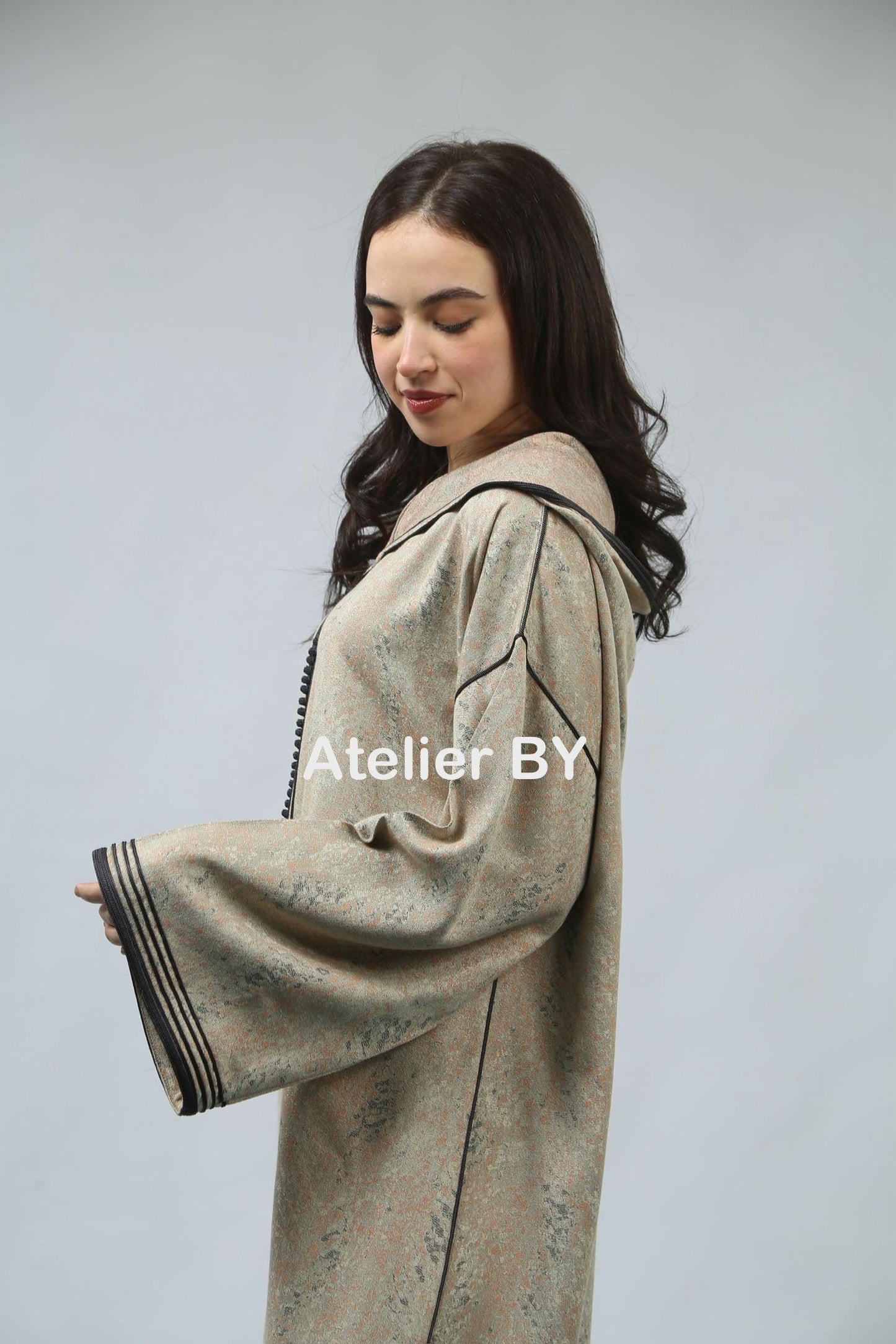 Jellaba Traditionnelle en Kemkha Cachemire – Raffinement Subtil